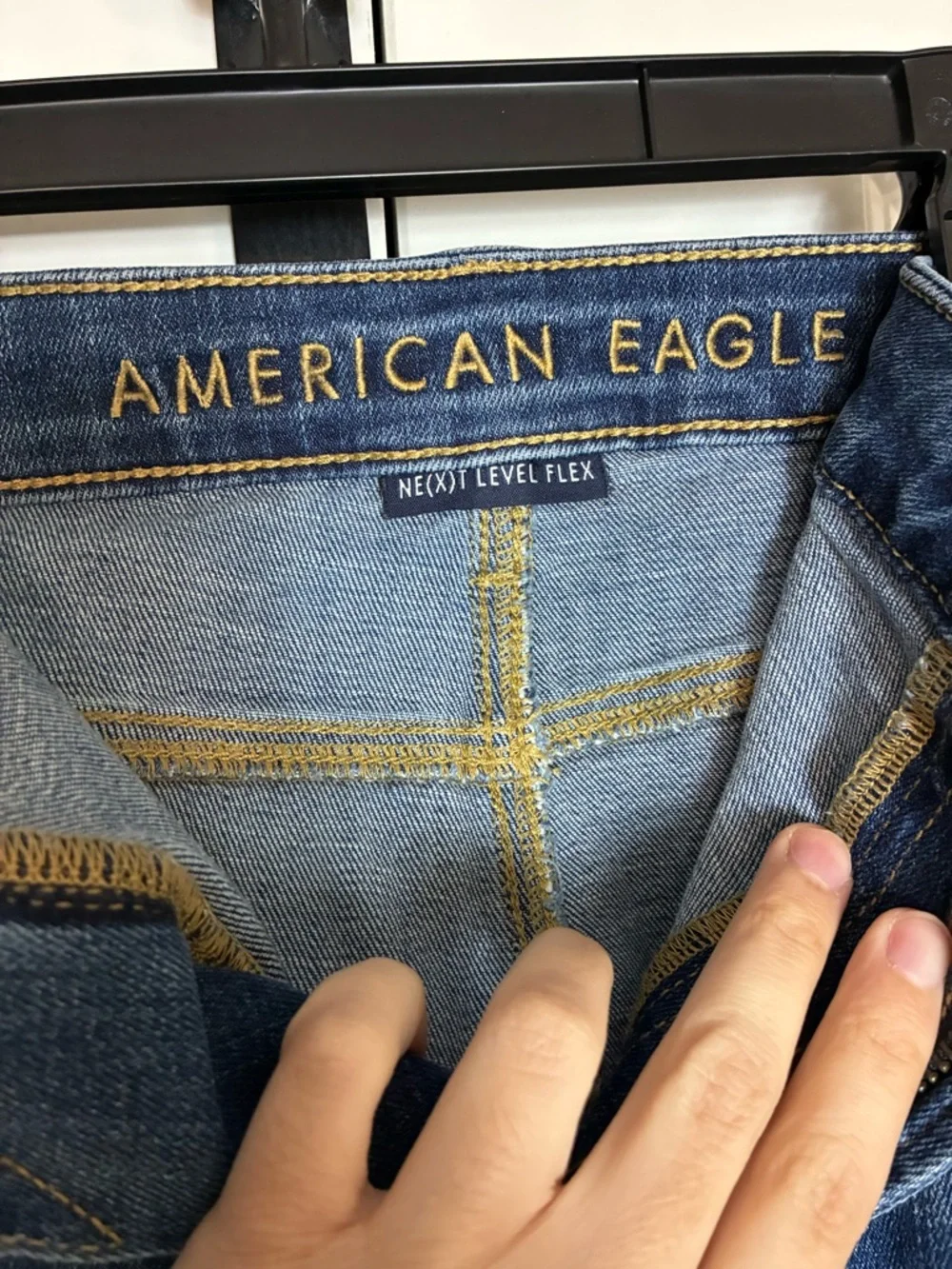 American Eagle Outfitters Men’s Distressed Dark Blue Denim Shorts size 48 - Picture 13 of 14